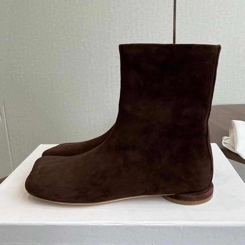 Leatherwork Designs - Chelsea botas femininas camurça fundo plano