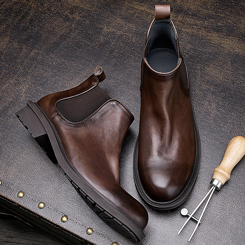 Leatherwork Designs - Botas masculinas de outono para motocicleta
