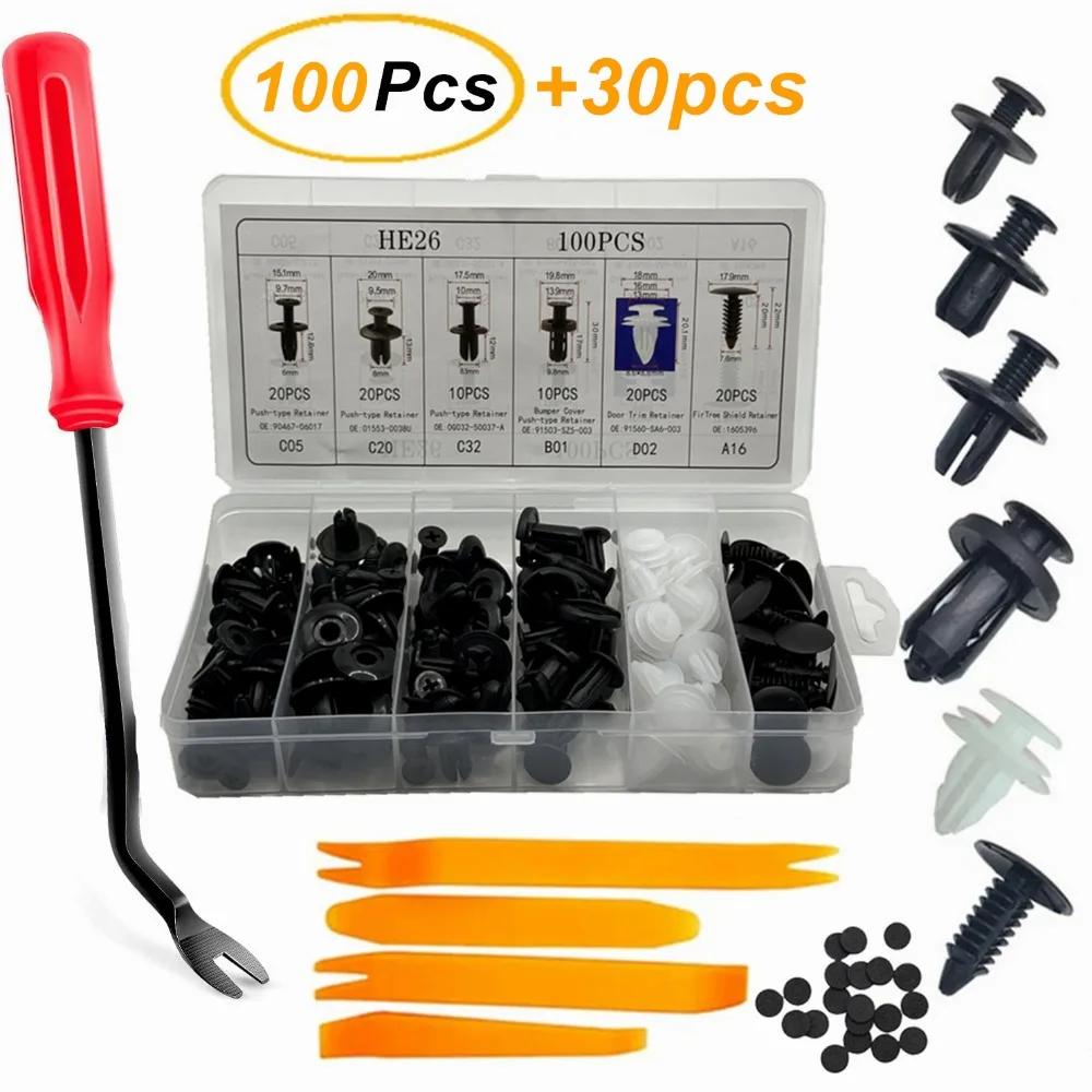 Novo 100 pçs clipes de plástic - Rivet Setter Tool avaliação e preço