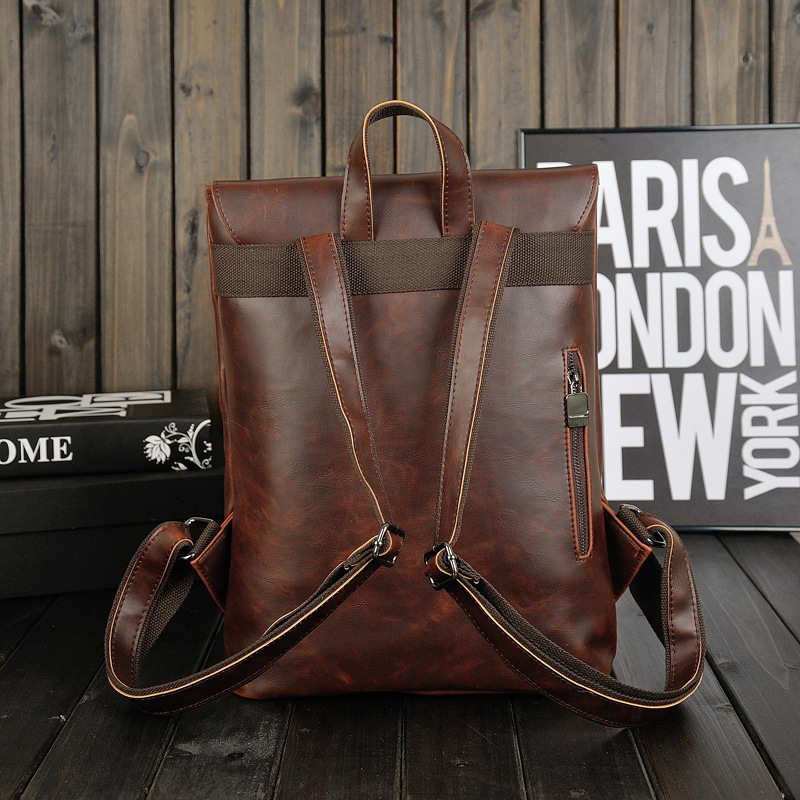 Mochila de couro vintage para  - Leather Work Rucksack Mens avaliação e preço