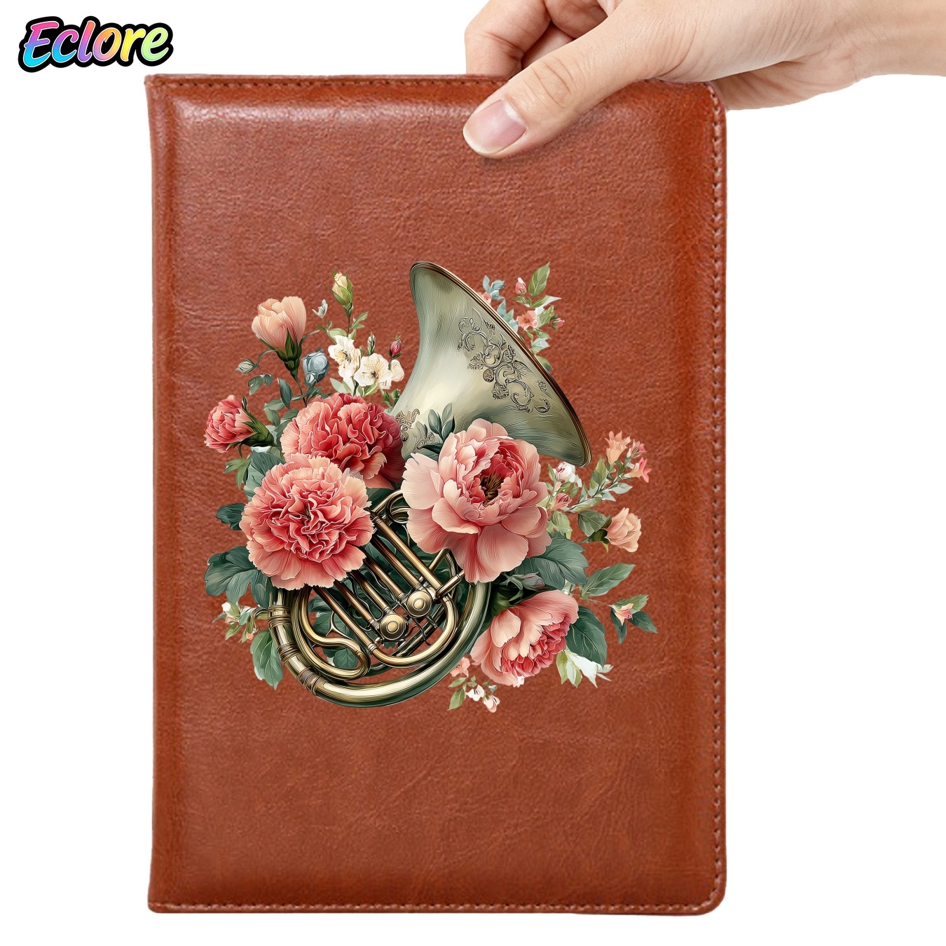 Caderno de Couro PU Floral com - Leather Work Diary Covers avaliação e preço