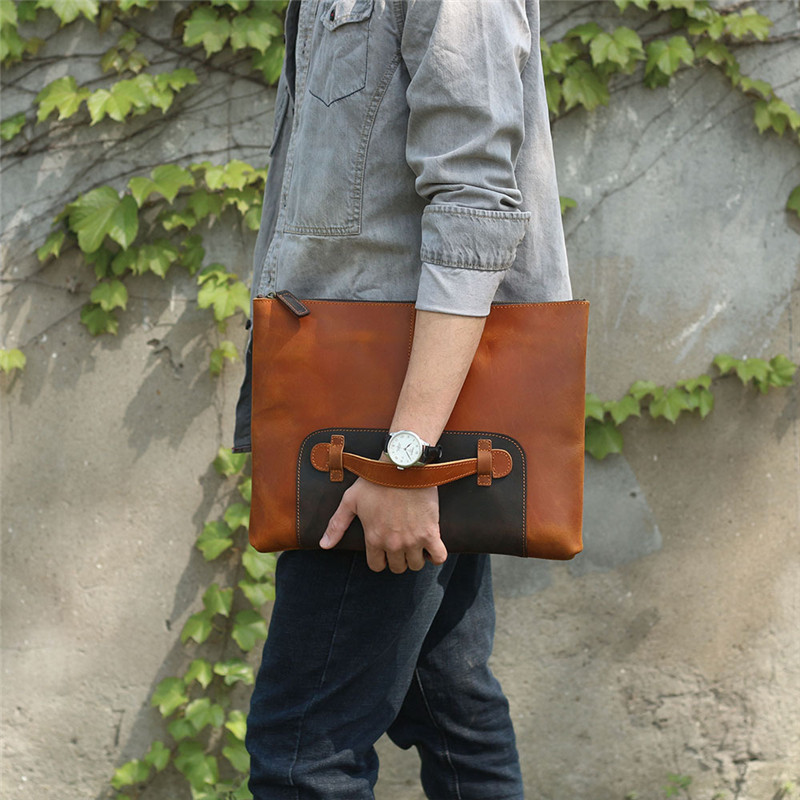 Bolsa de mão masculina de cour - Leatherwork Designs avaliação e preço